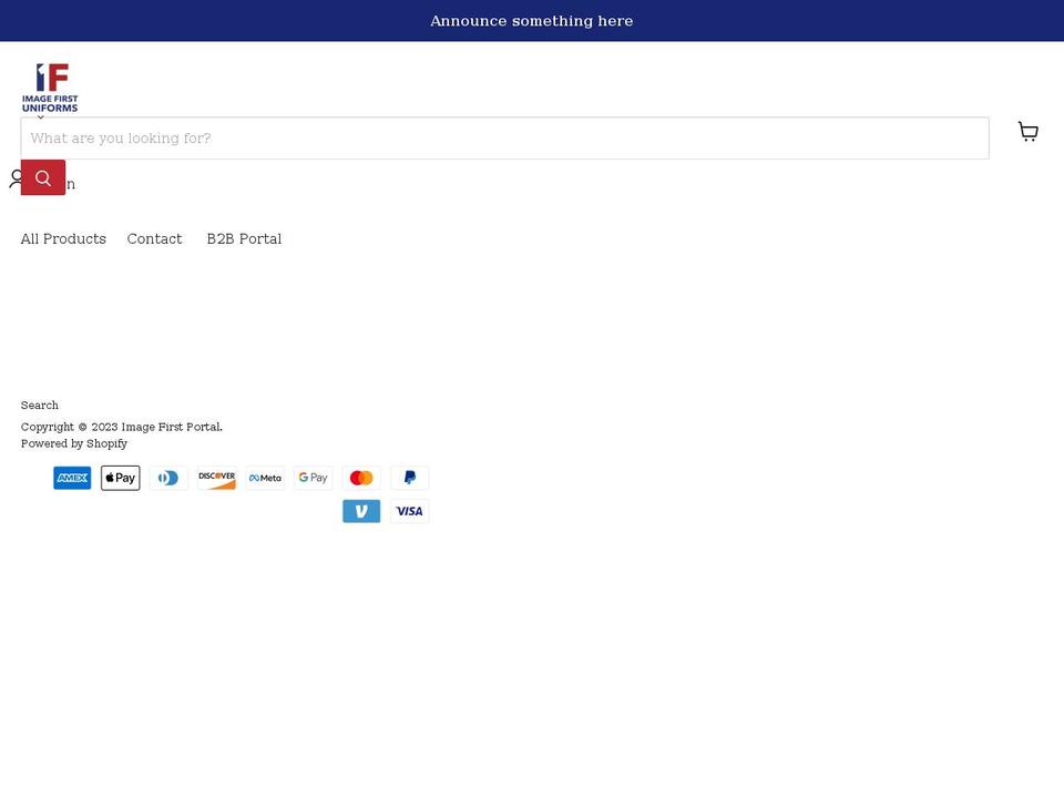 imagefirstportal.com shopify website screenshot