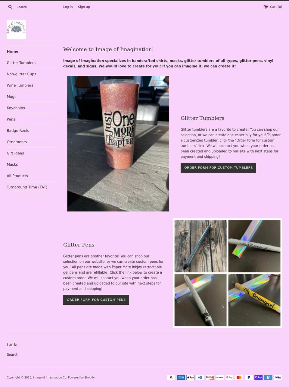 imageofimagination.com shopify website screenshot