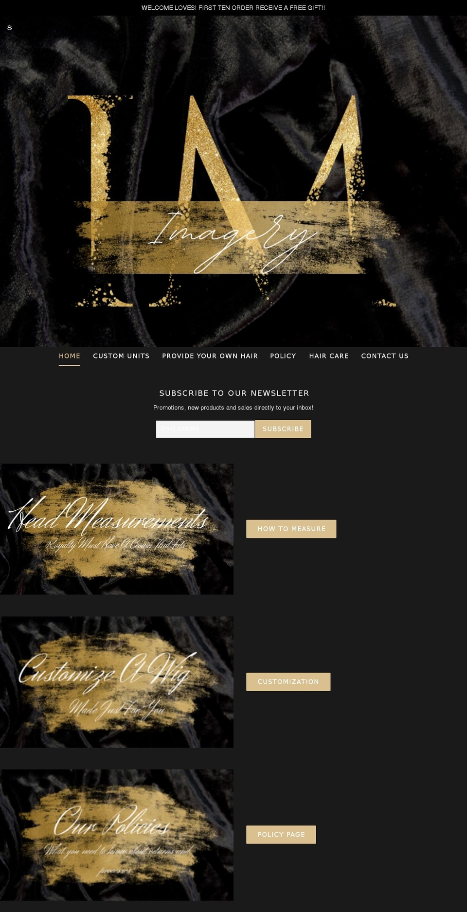 imagerycreations.org shopify website screenshot