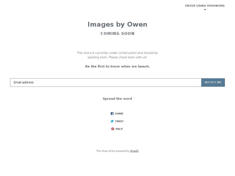 imagesbyowen.com shopify website screenshot