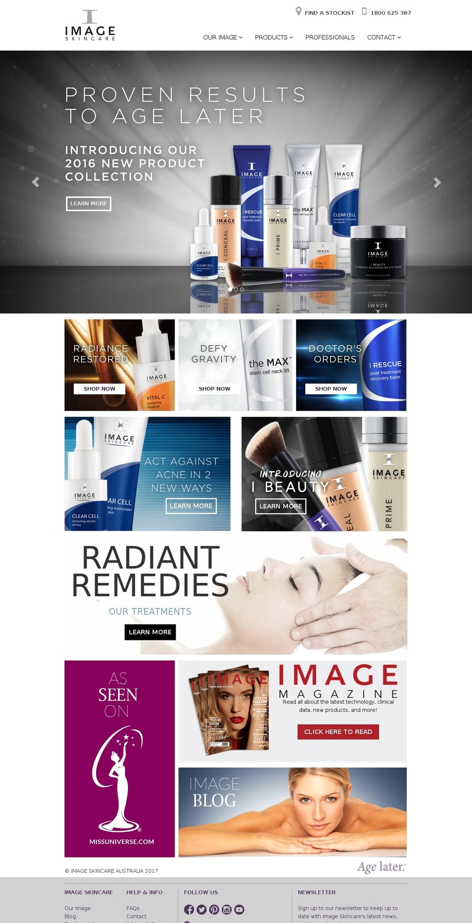 imageskincare.com.au shopify website screenshot