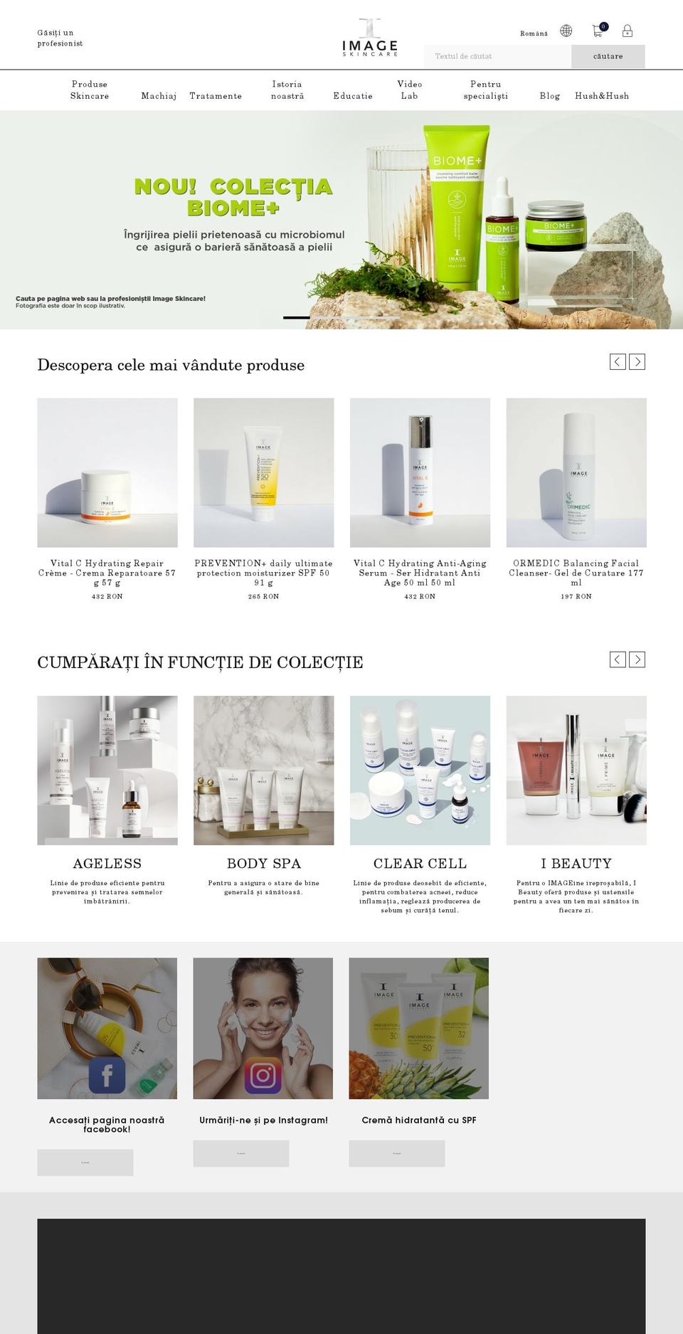 imageskincare.com.ro shopify website screenshot