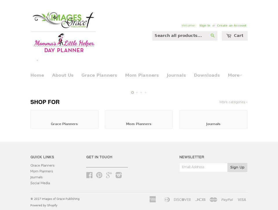 imagesofgracepublications.org shopify website screenshot