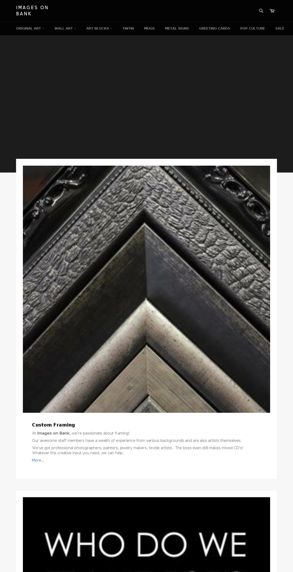 imagesonbank.ca shopify website screenshot