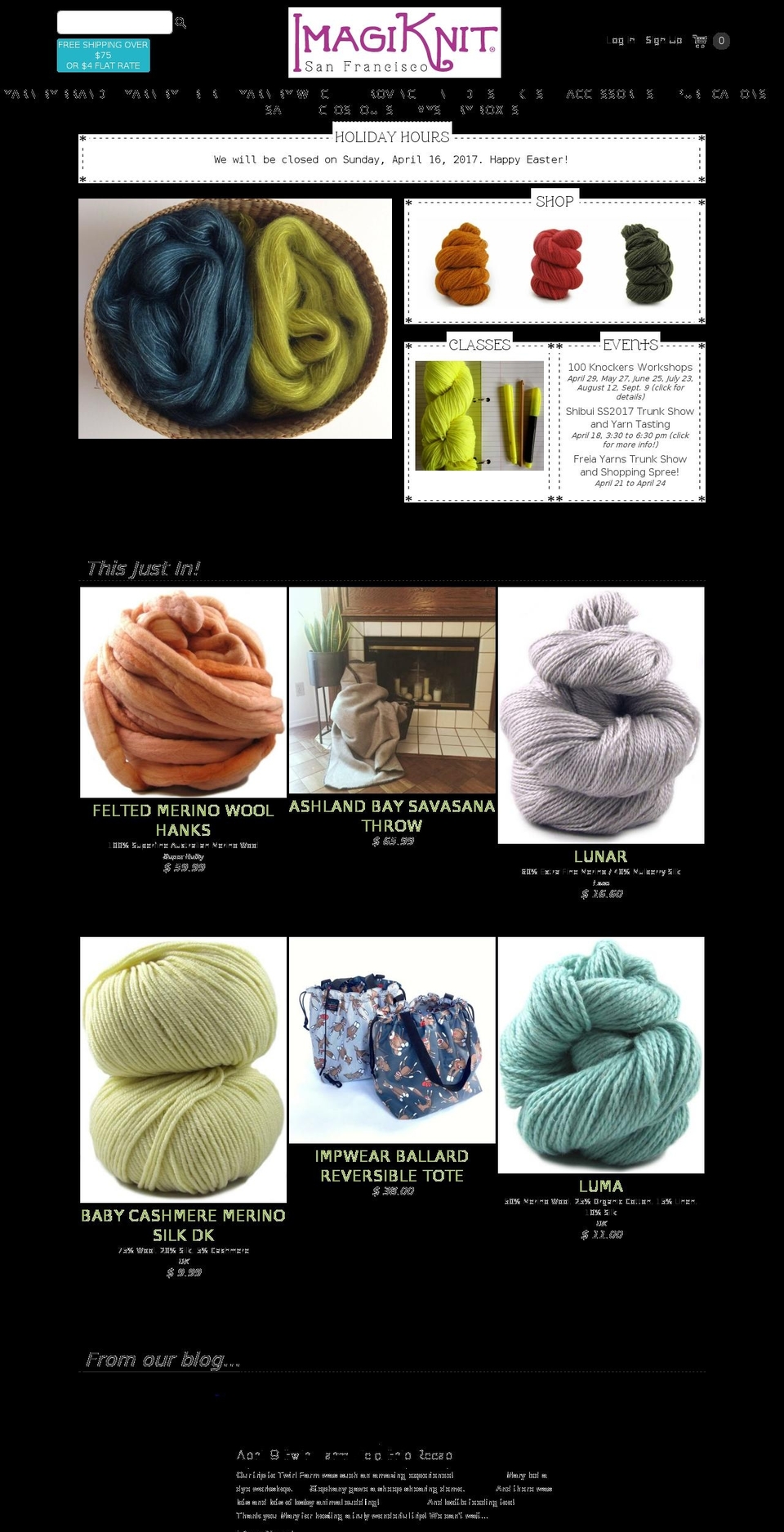 1-26-15 Shopify theme site example imagiknityarn.com