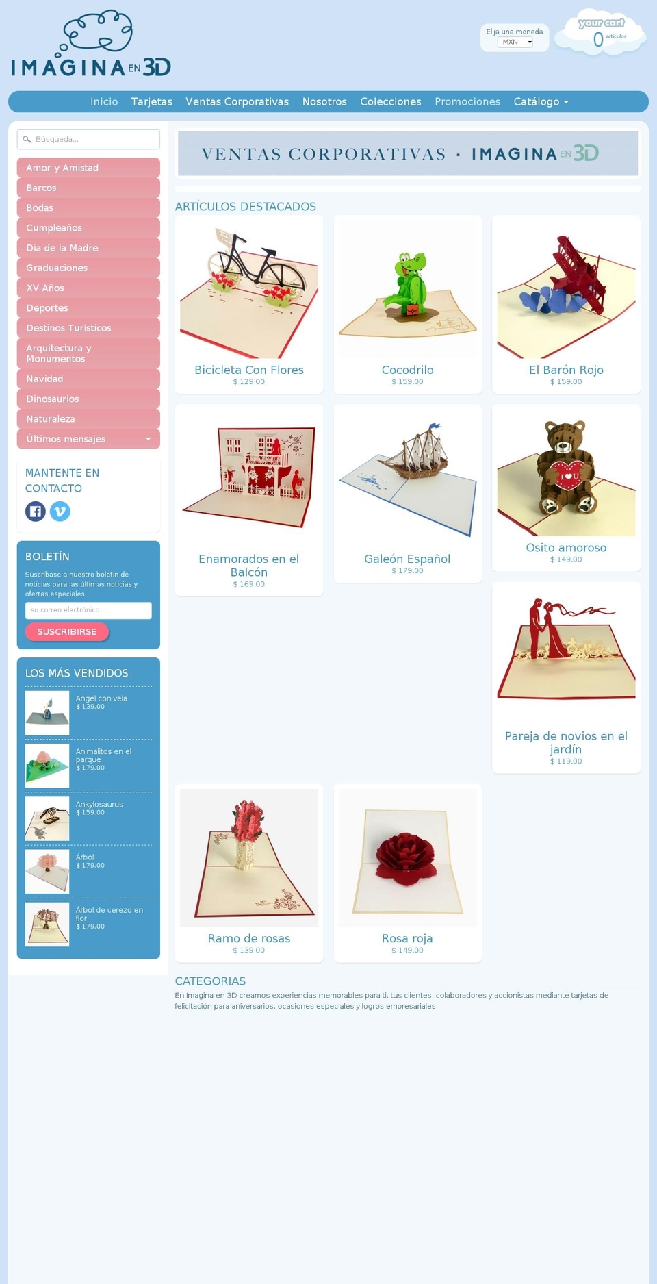 imaginaen3d.com shopify website screenshot