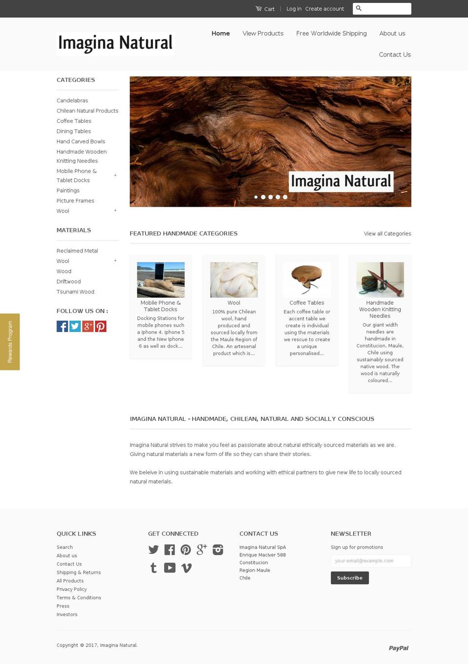 imaginanatural.com shopify website screenshot