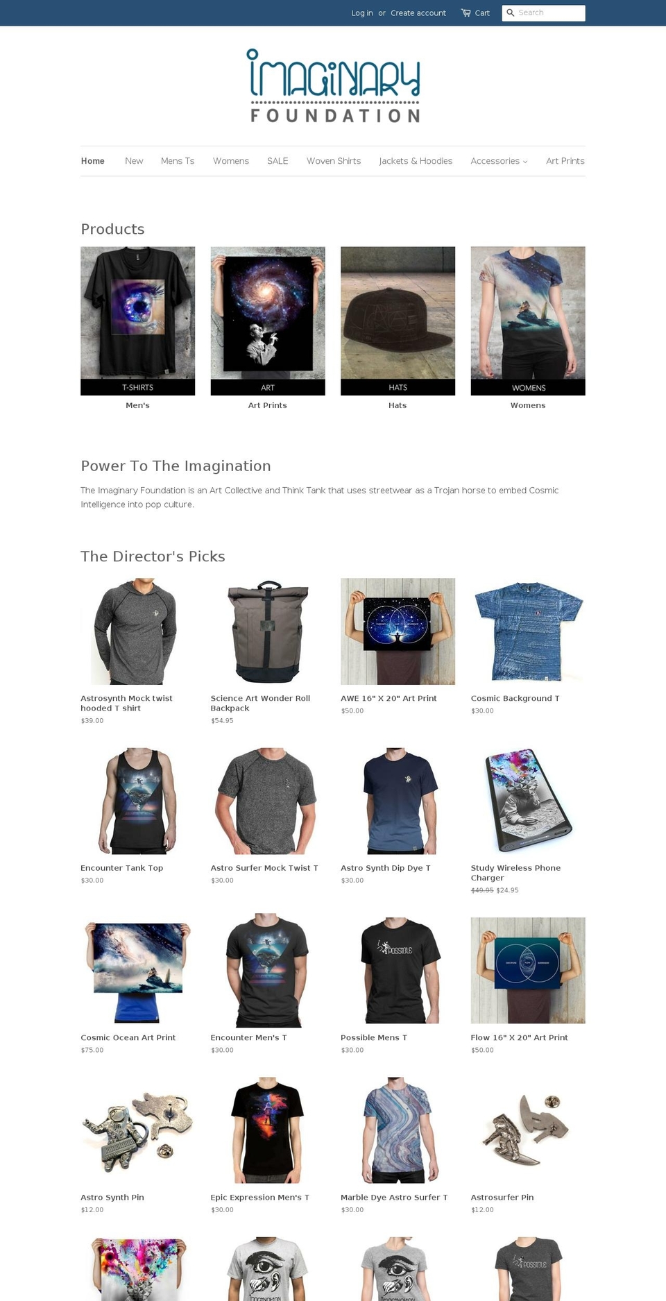 imaginaryfoundation.com shopify website screenshot