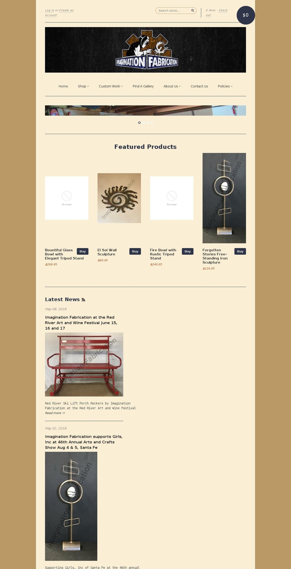 imaginationfab.com — Shopify storefront screenshot