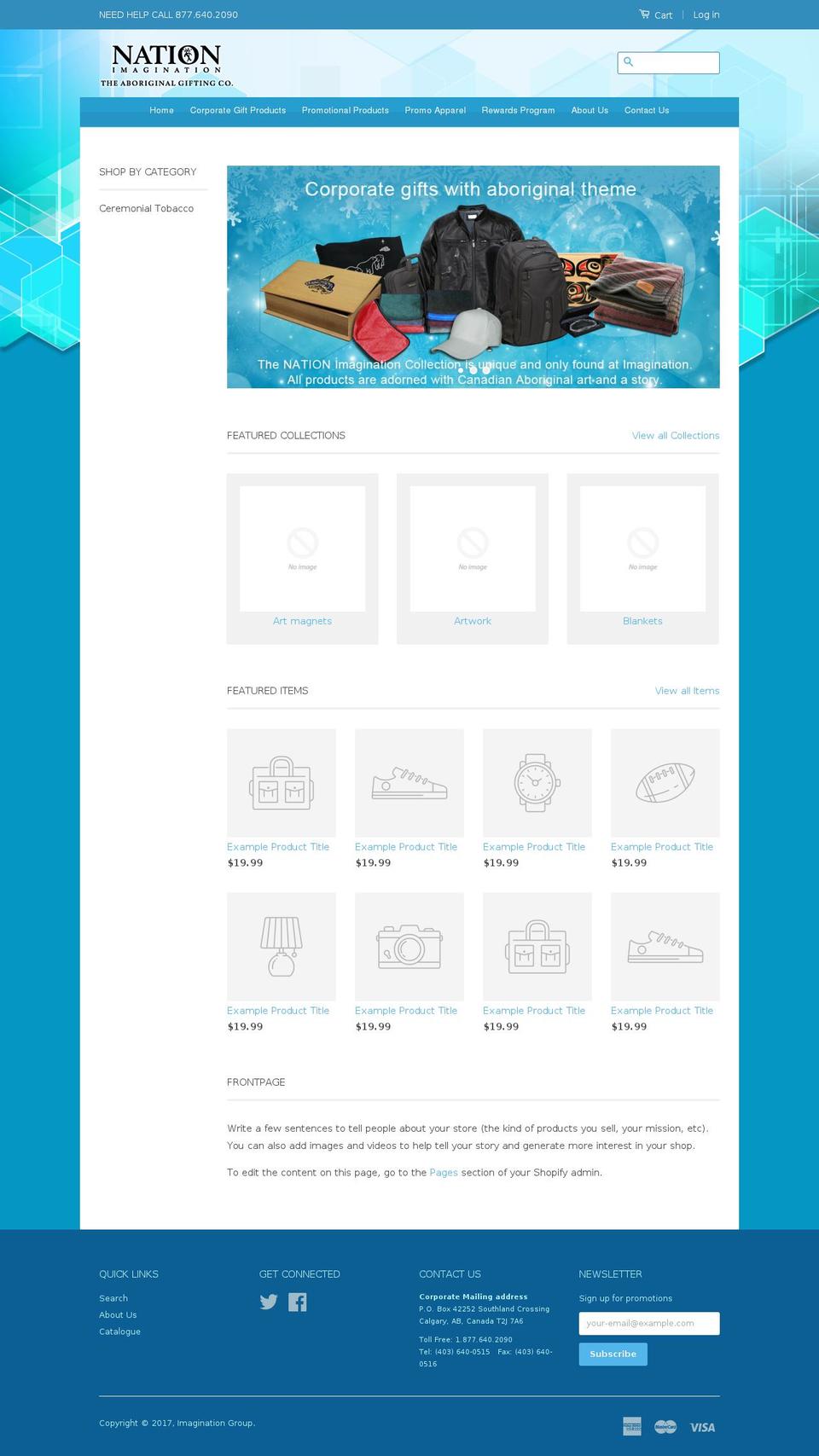 Imagination Group on-line store Shopify theme site example imaginationgroup.org