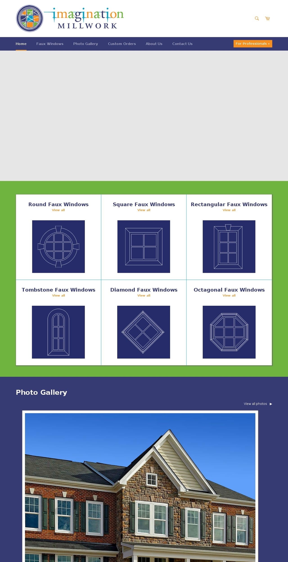 imaginationmillwork.com — Shopify storefront screenshot