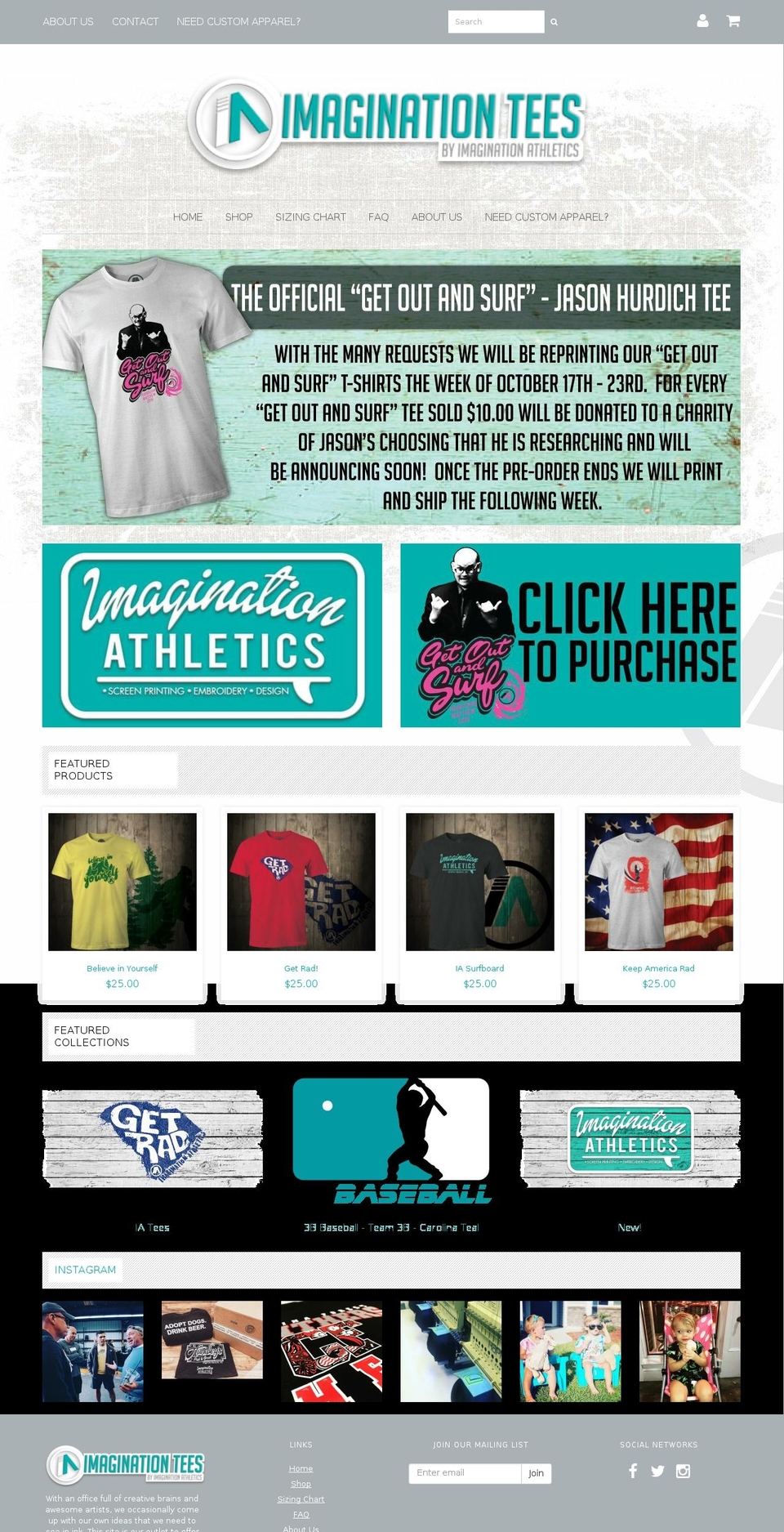 imaginationtees.com — Shopify storefront screenshot