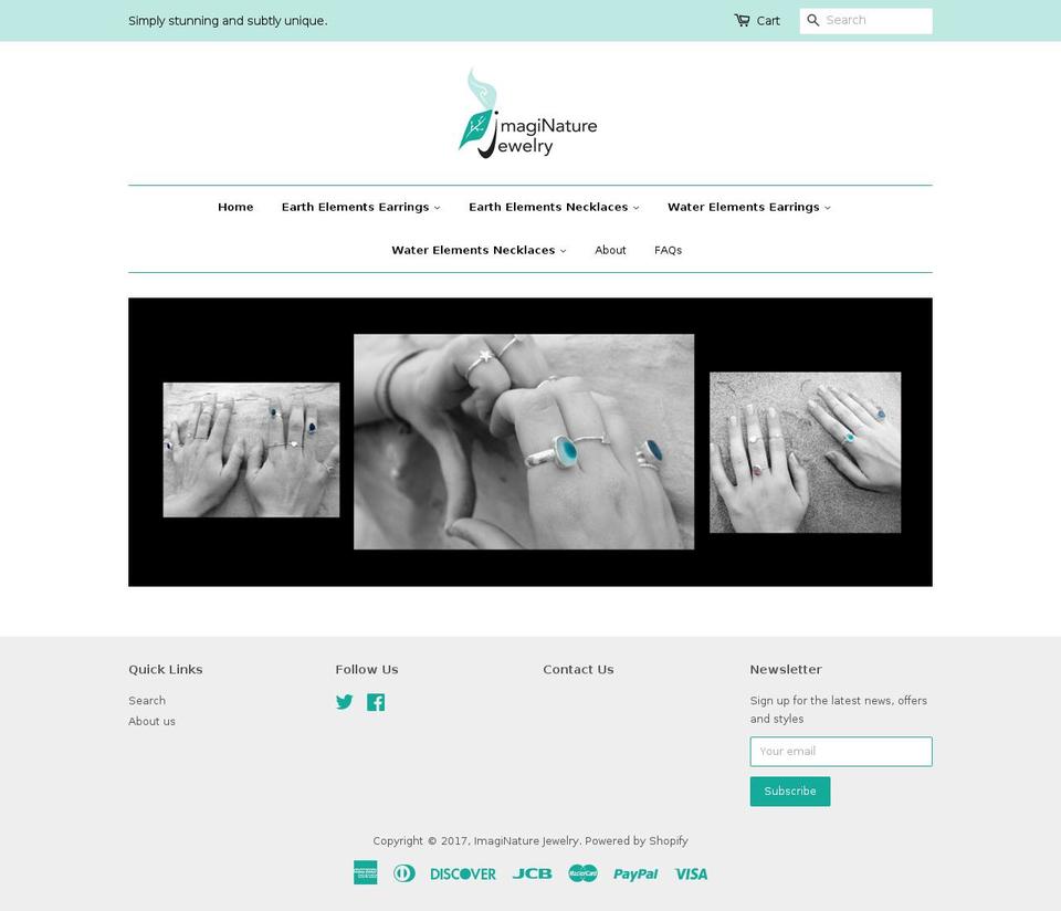 imaginaturejewelry.com shopify website screenshot