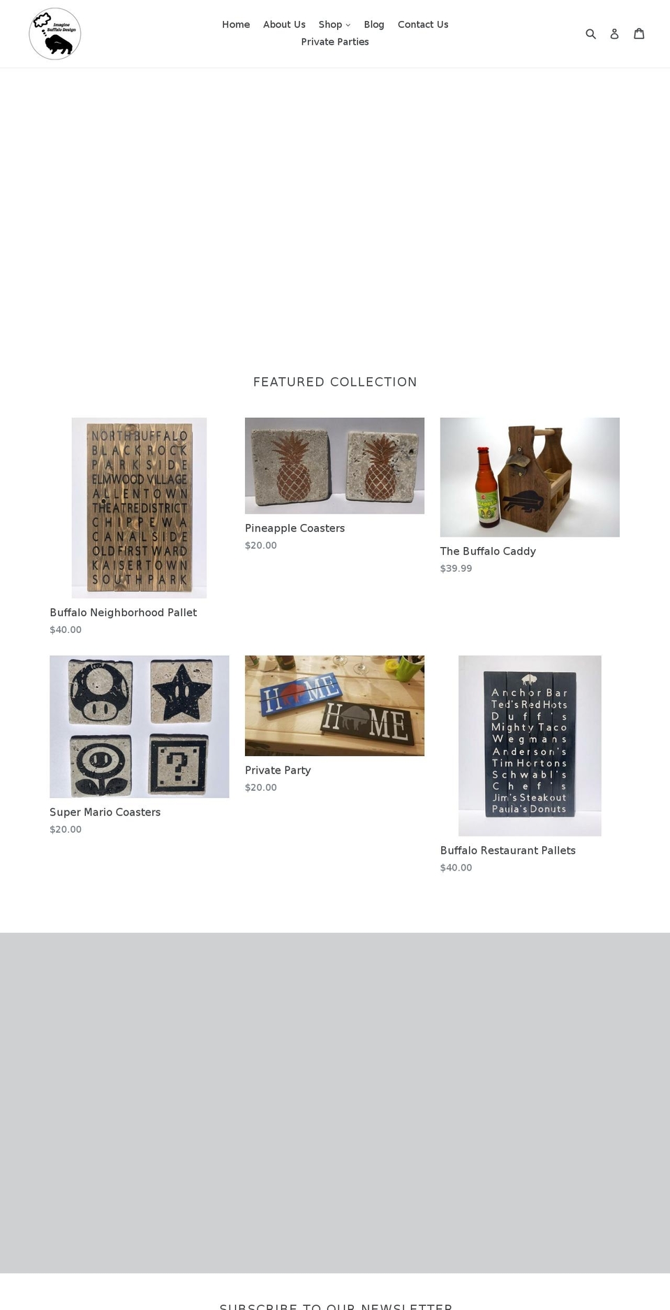 imaginebuffalodesign.com — Shopify storefront screenshot