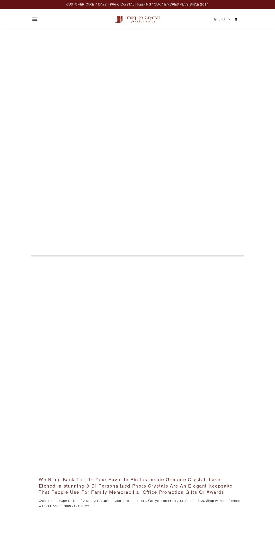 imaginecrystal.com shopify website screenshot