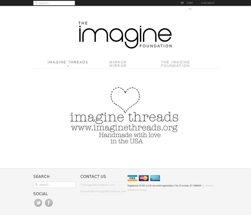 imaginethreads.org shopify website screenshot