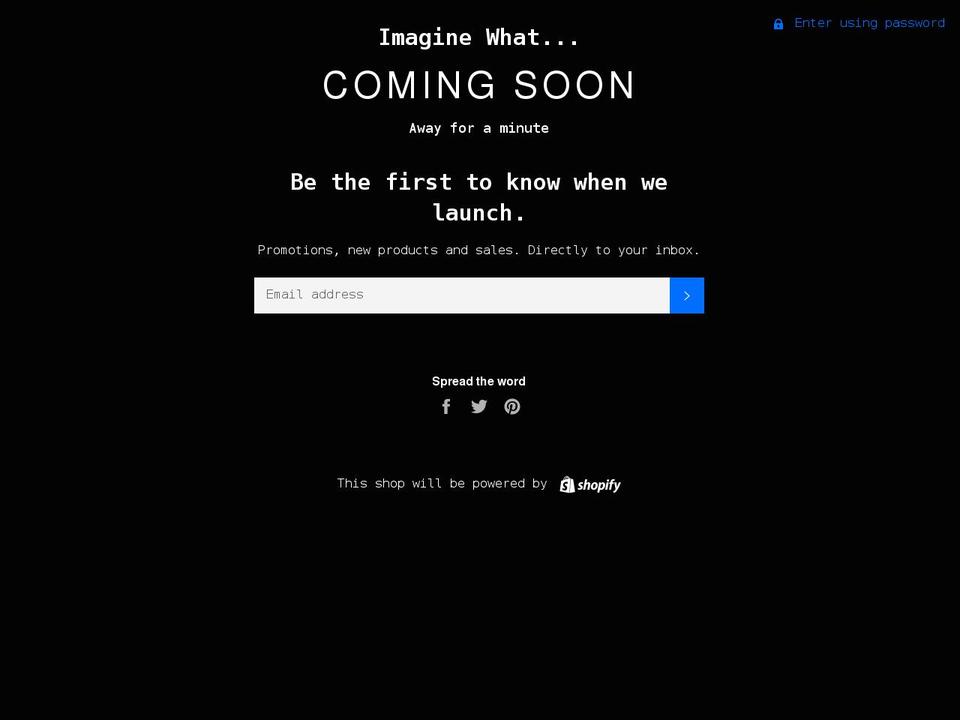imaginewhatshop.com shopify website screenshot