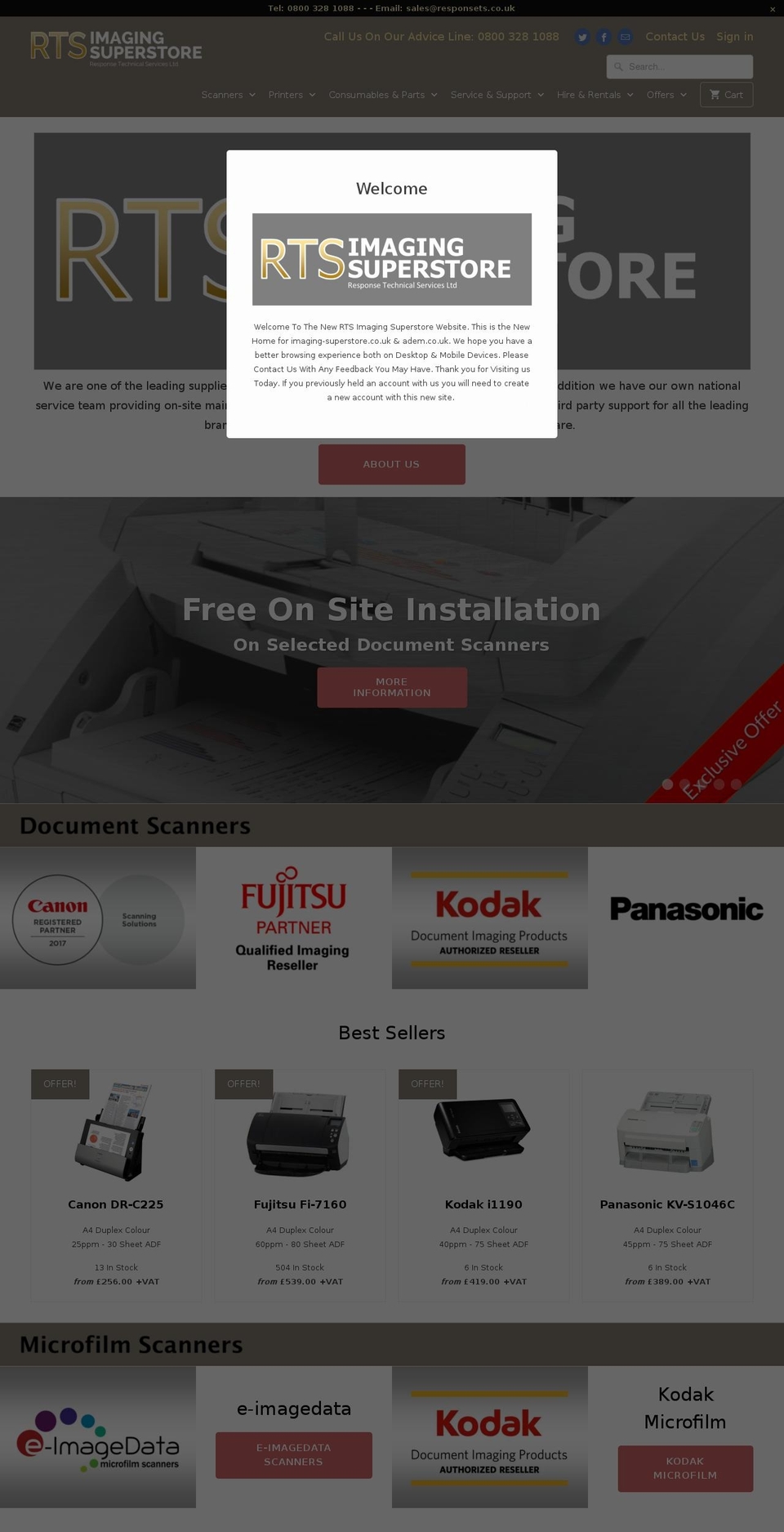 imaging-superstore.com shopify website screenshot