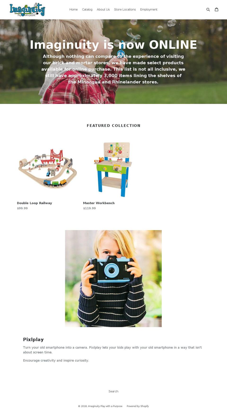 imaginuity.myshopify.com shopify website screenshot