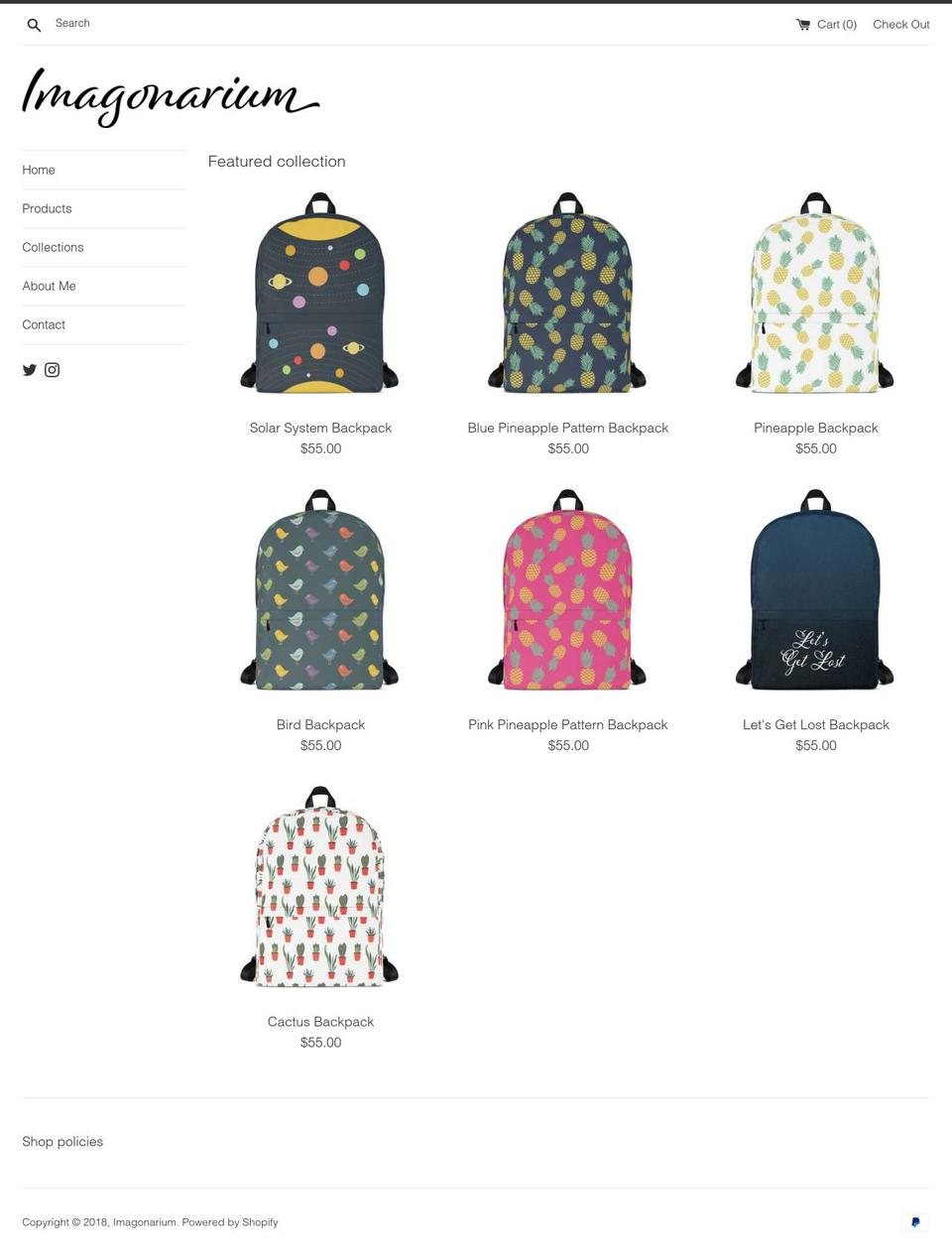 imagonarium.com shopify website screenshot