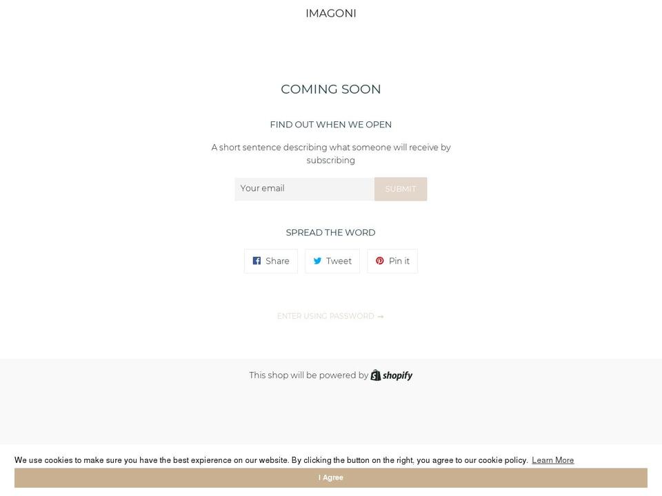 imagoni.com — Shopify storefront screenshot