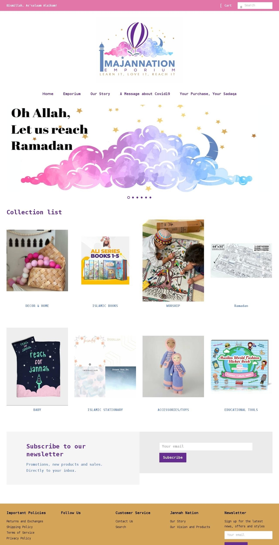 imajannationemporium.com shopify website screenshot