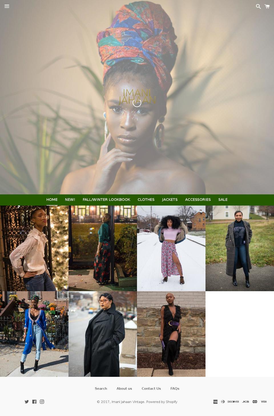 imanijahaan.com shopify website screenshot