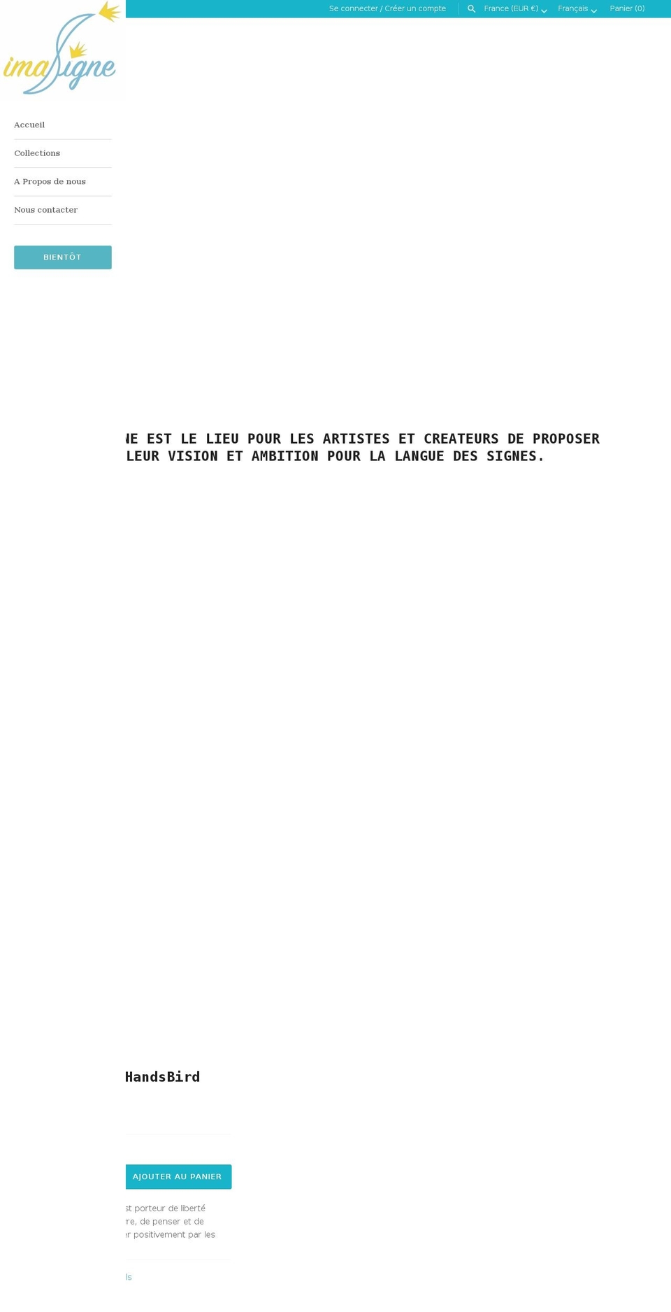 imasigne.com shopify website screenshot