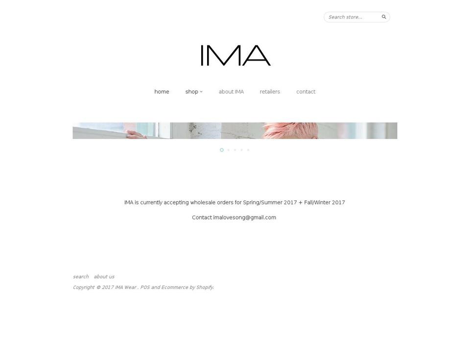 imawear.com shopify website screenshot