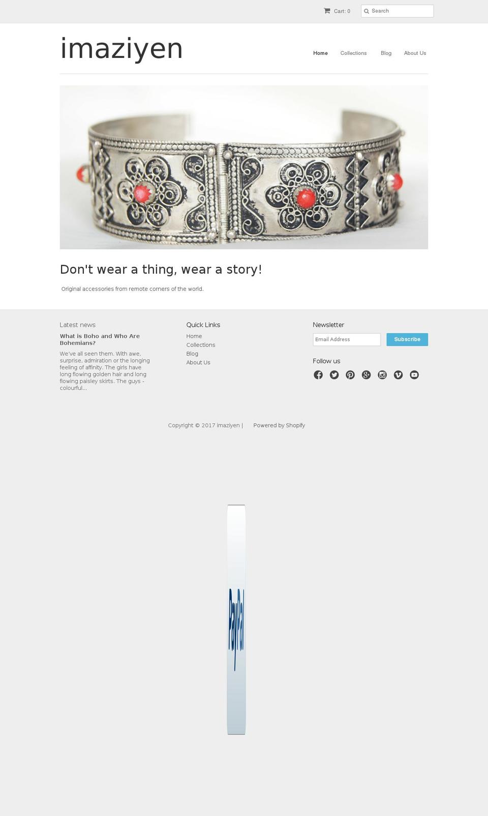 imaziyen.com shopify website screenshot