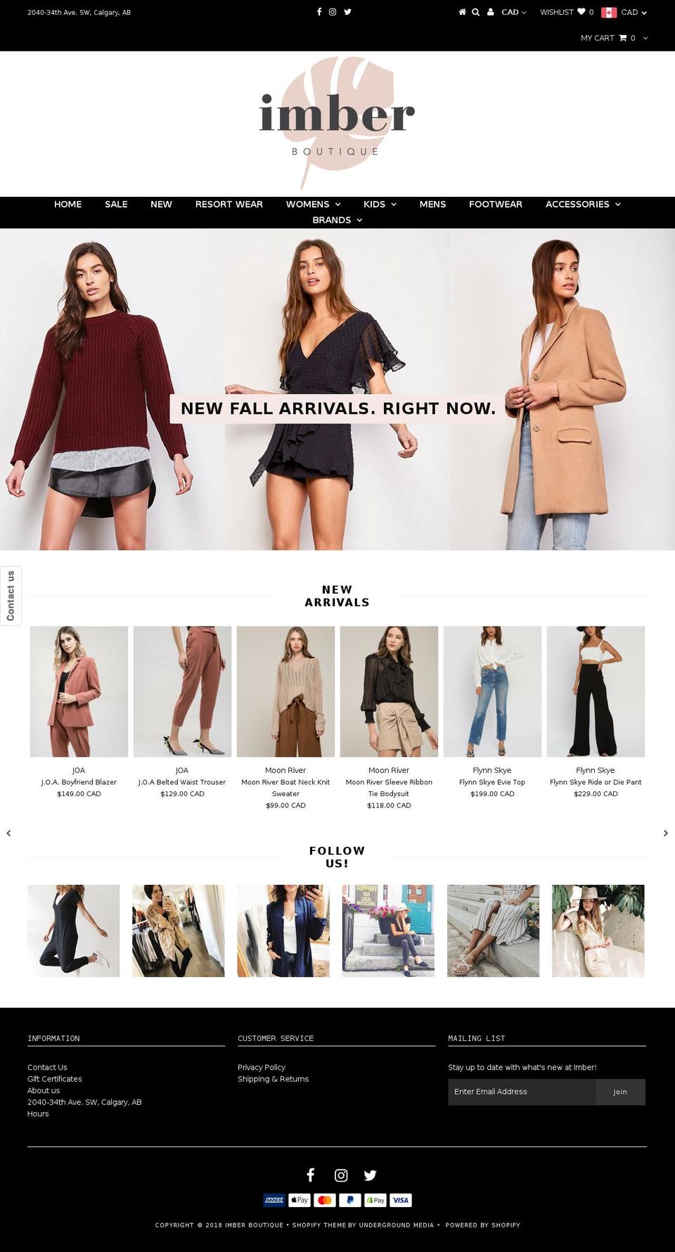 imberboutique.com — Shopify storefront screenshot