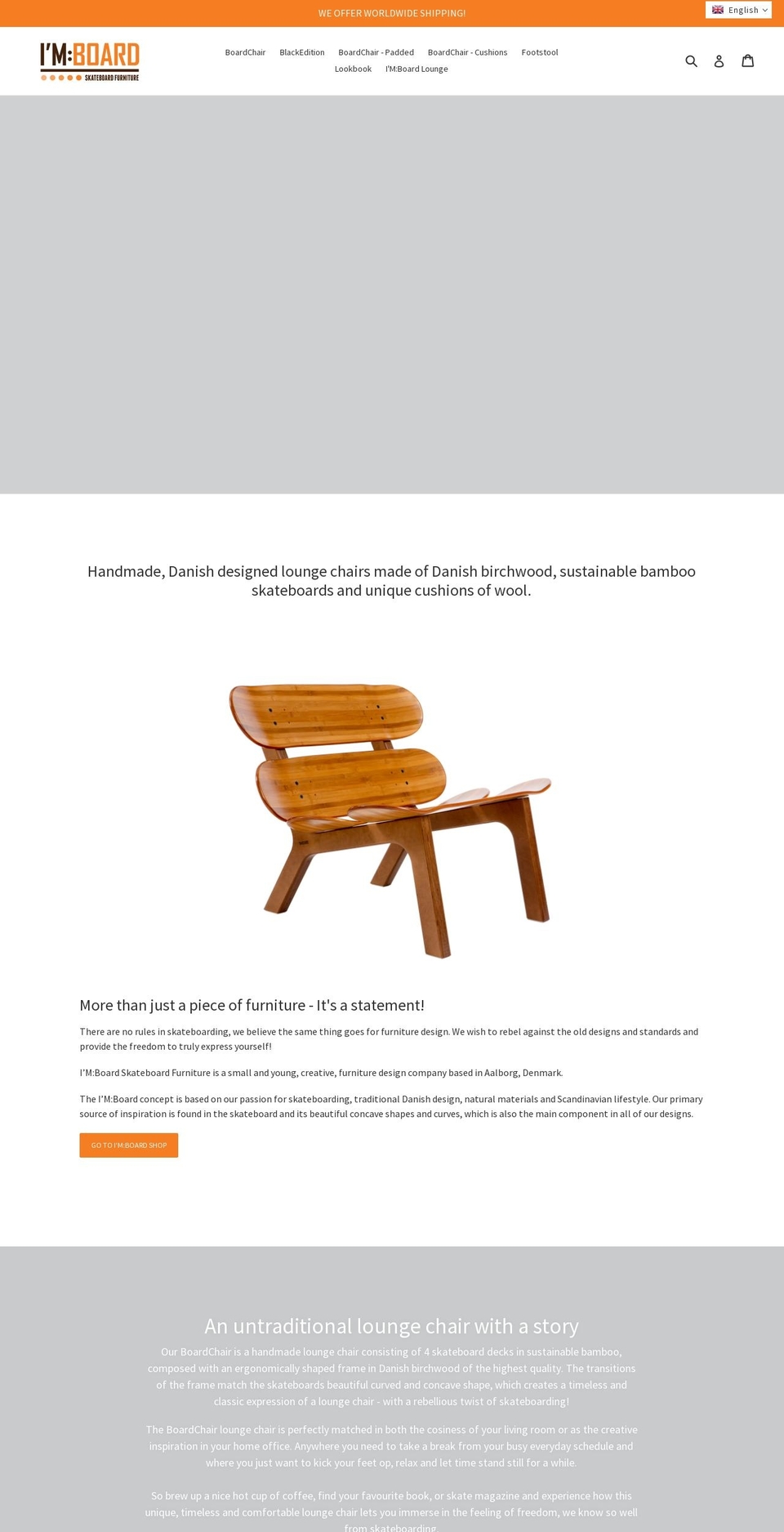 imboardfurniture.com shopify website screenshot