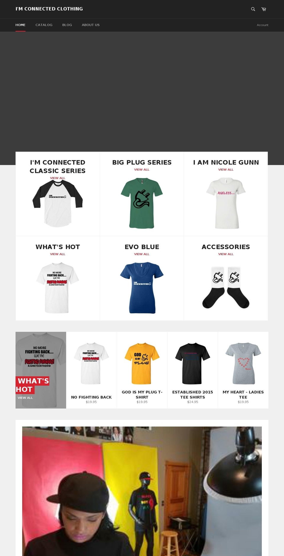 imconnectedclothing.com shopify website screenshot