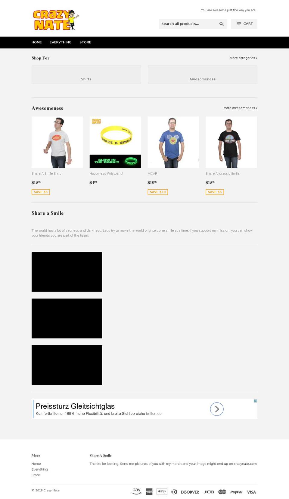 imcrazynate.com shopify website screenshot