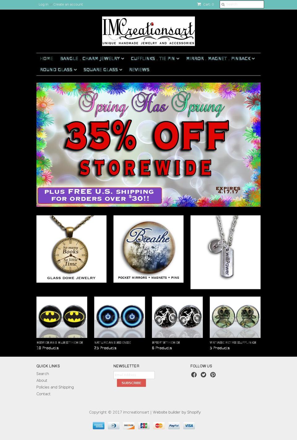 imcreationsart.com shopify website screenshot