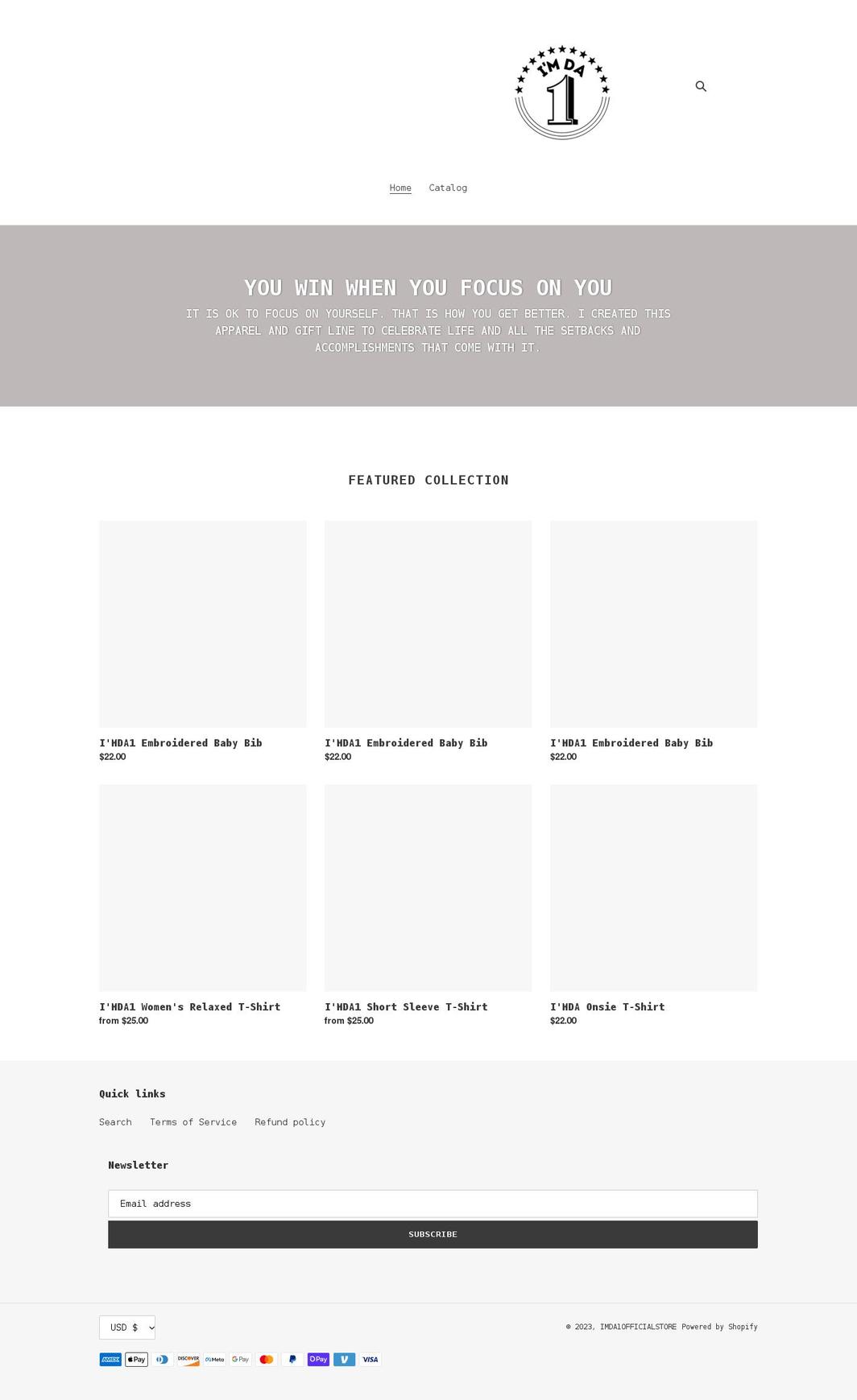 imda1store.com shopify website screenshot