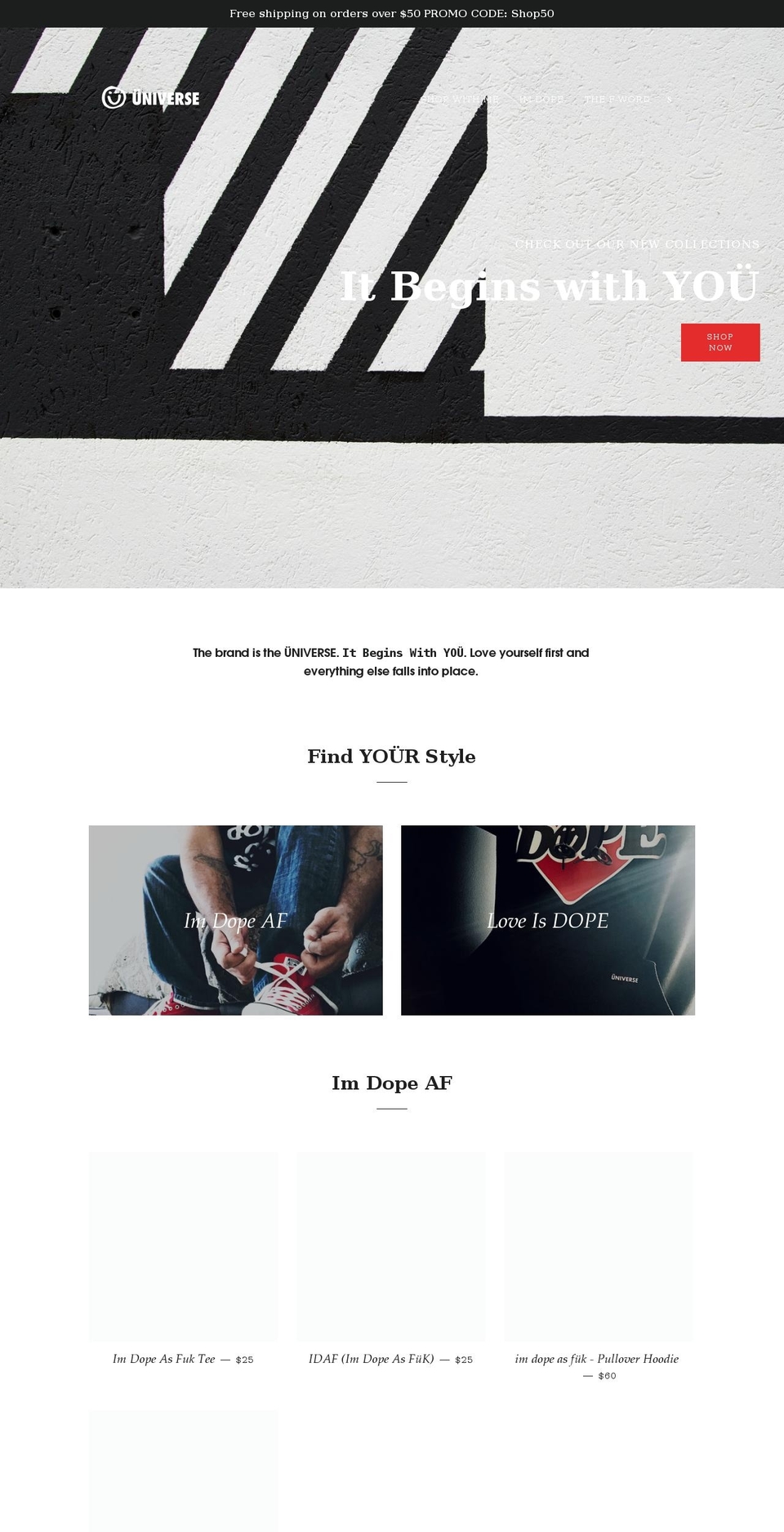 imdopeasfuk.com — Shopify storefront screenshot