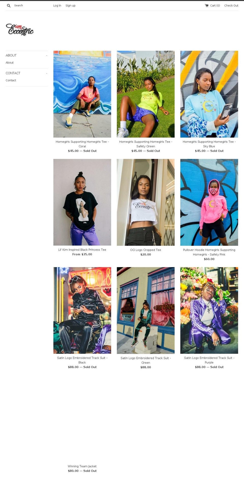 imeccentric.com shopify website screenshot