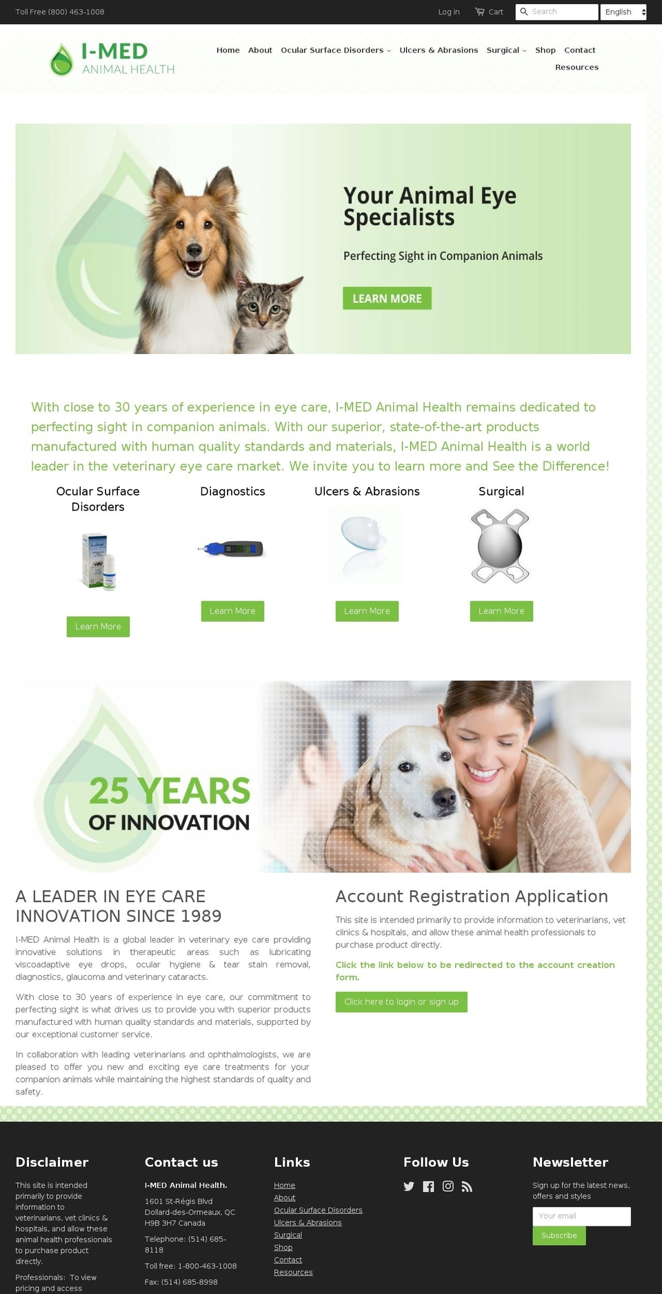 theme-export Shopify theme site example imedanimalhealth.com