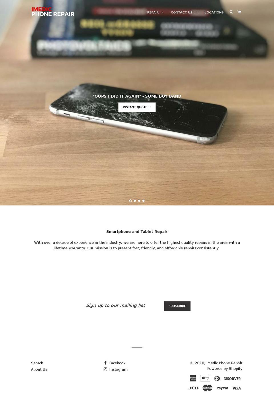 imedicphonerepair.com — Shopify storefront screenshot