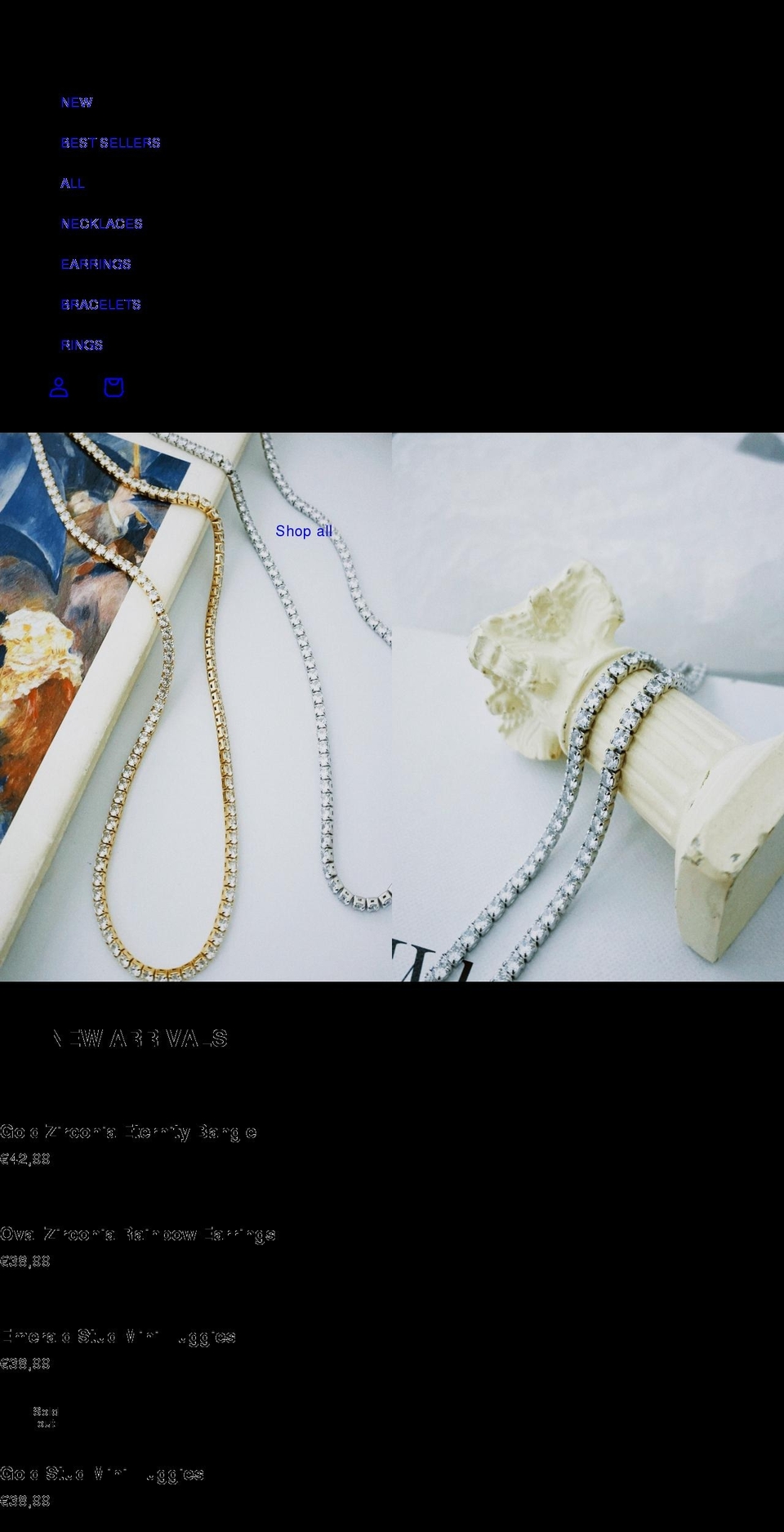 imerellijewelry.com shopify website screenshot