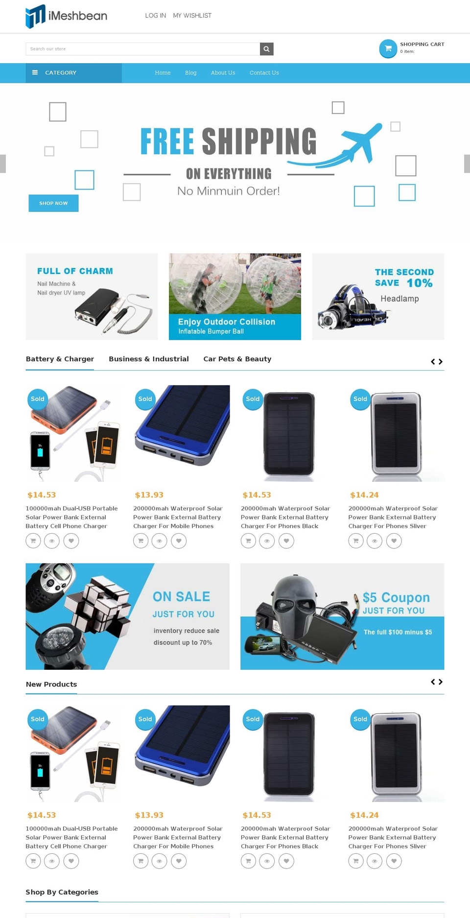 imeshbean.com — Shopify storefront screenshot