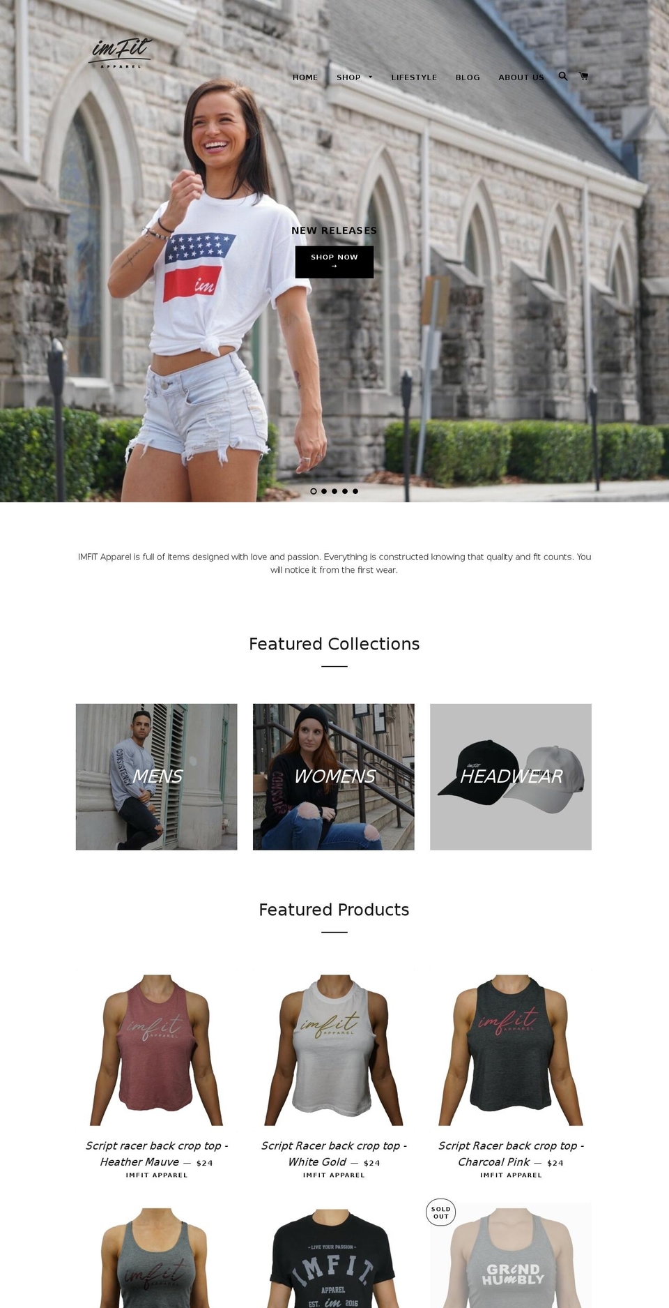 imfitapparel.com shopify website screenshot