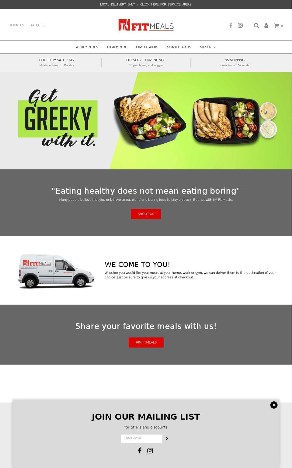 imfitmeals.com — Shopify storefront screenshot