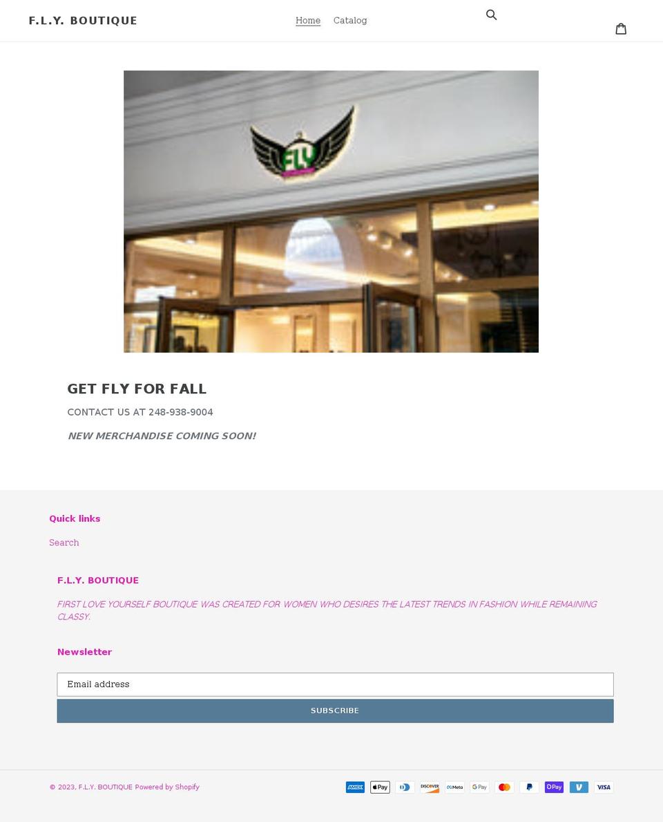 imflyboutique.com shopify website screenshot