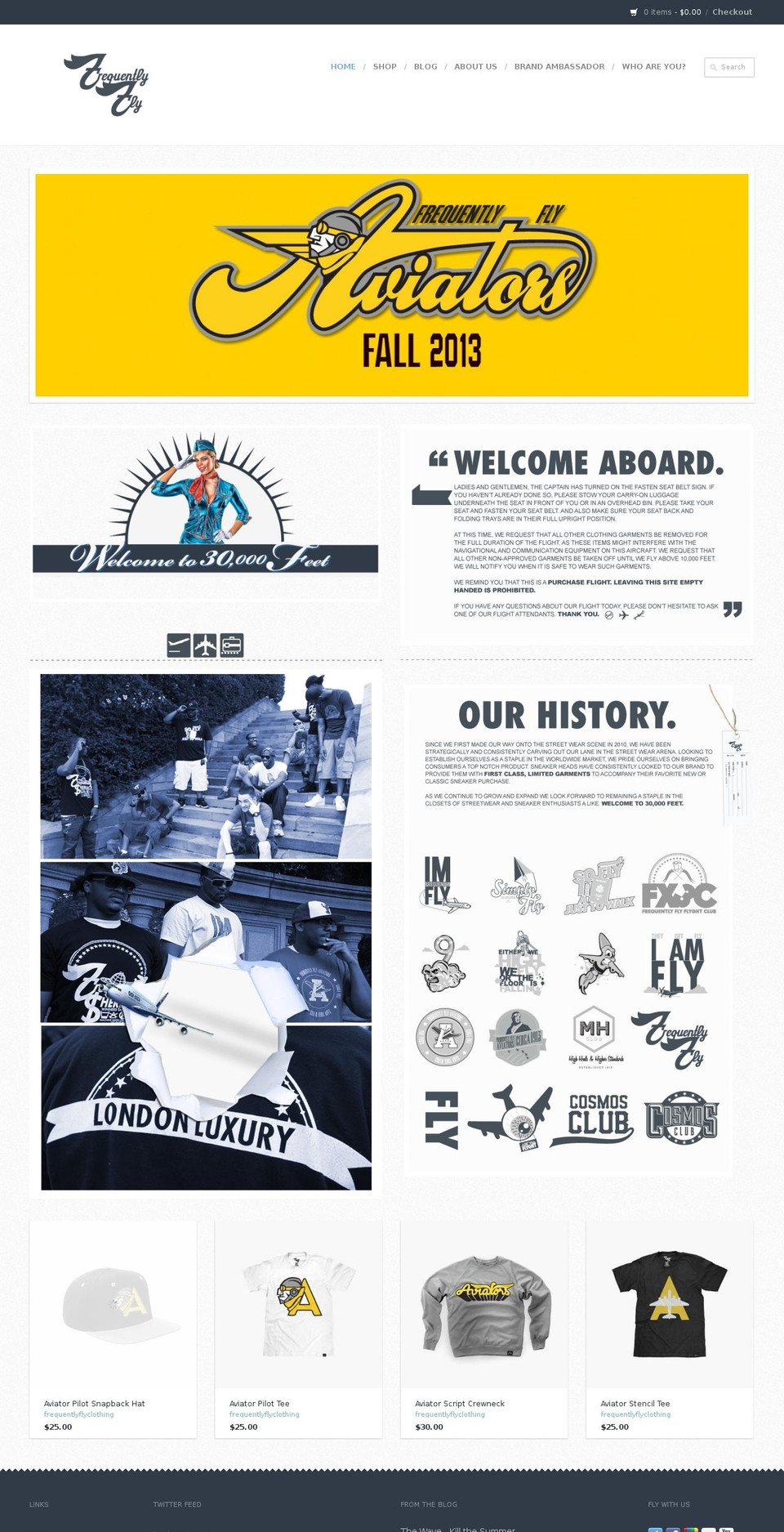 imfrequentlyfly.com shopify website screenshot