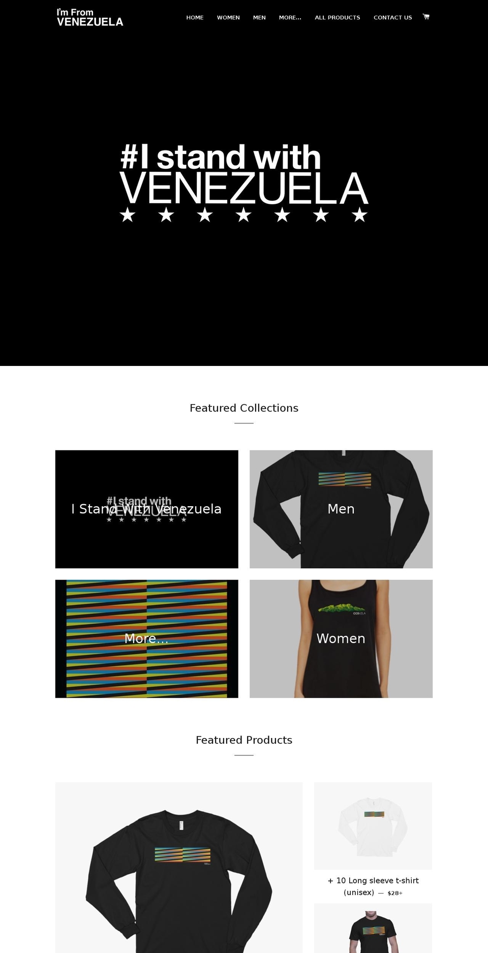 imfromvenezuela.com shopify website screenshot