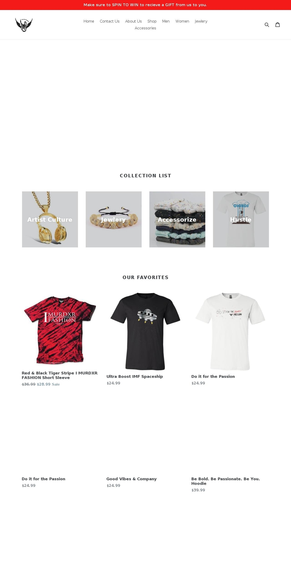 imfthebrand.com — Shopify storefront screenshot
