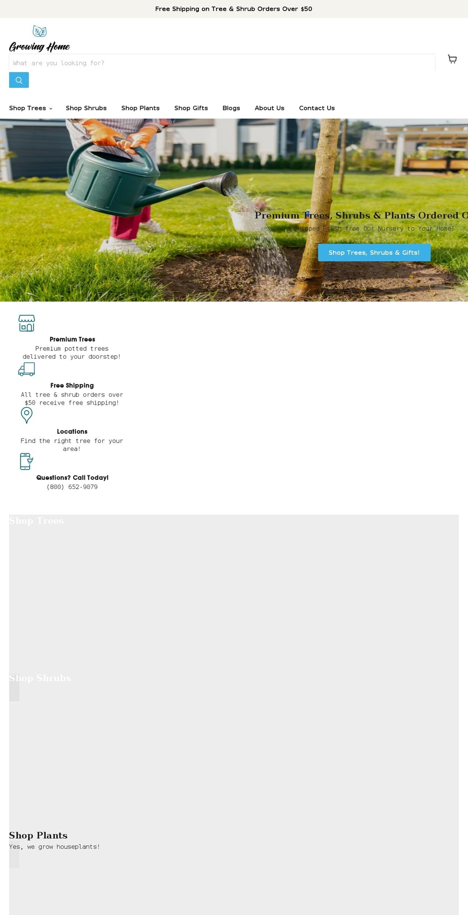 imgrowinghome.com shopify website screenshot