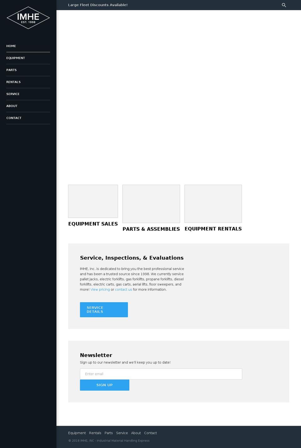 imheinc.com shopify website screenshot